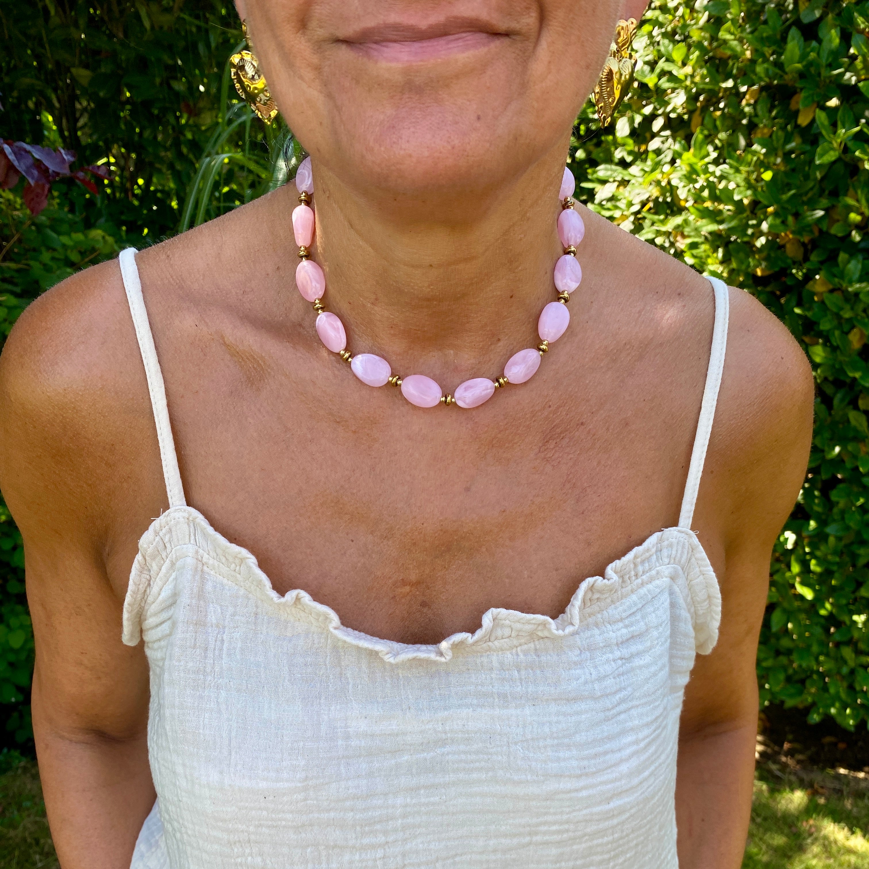 collier fantaisie perles en résine collier fantaisie perles en résine