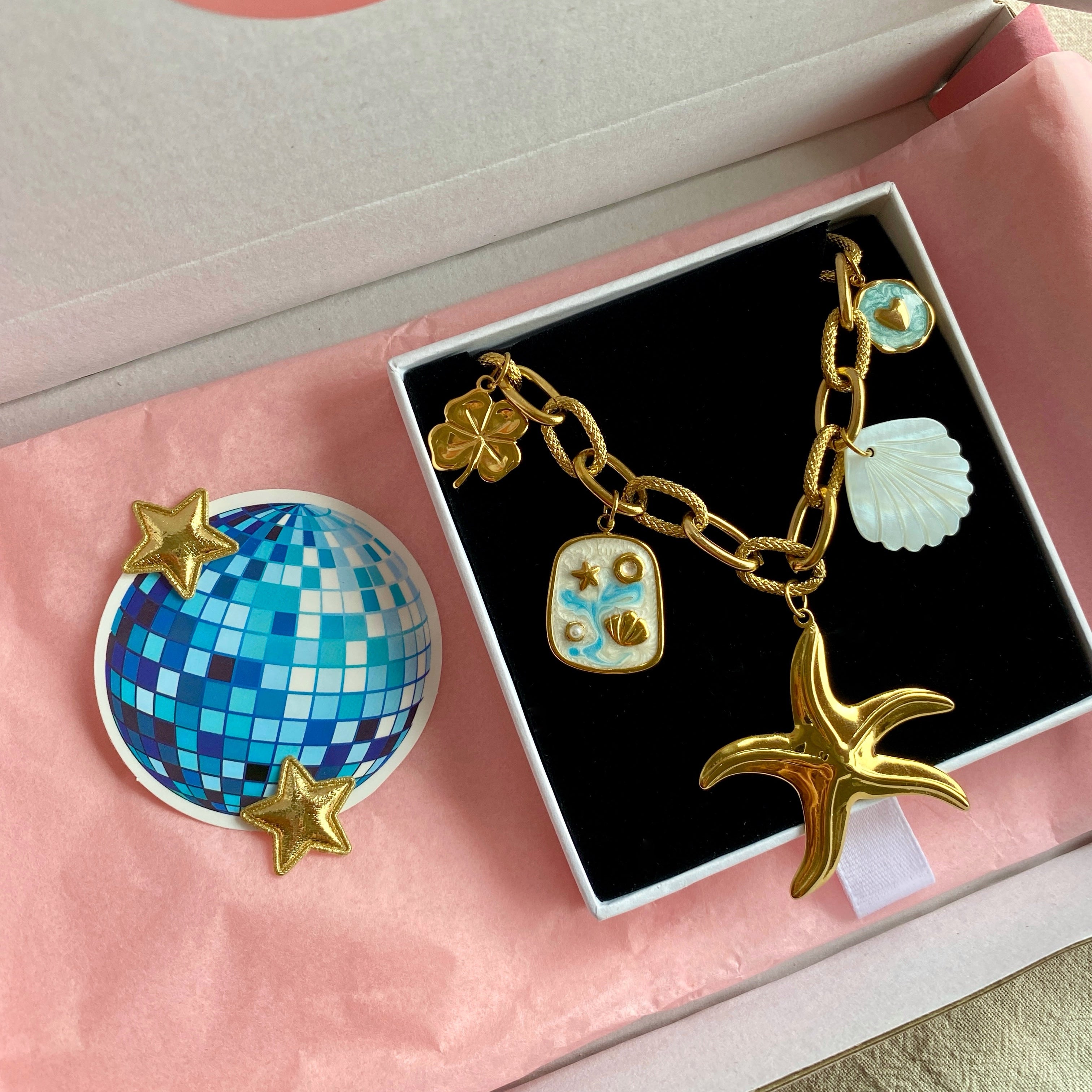 Collier Charms Personnalisé - Doré