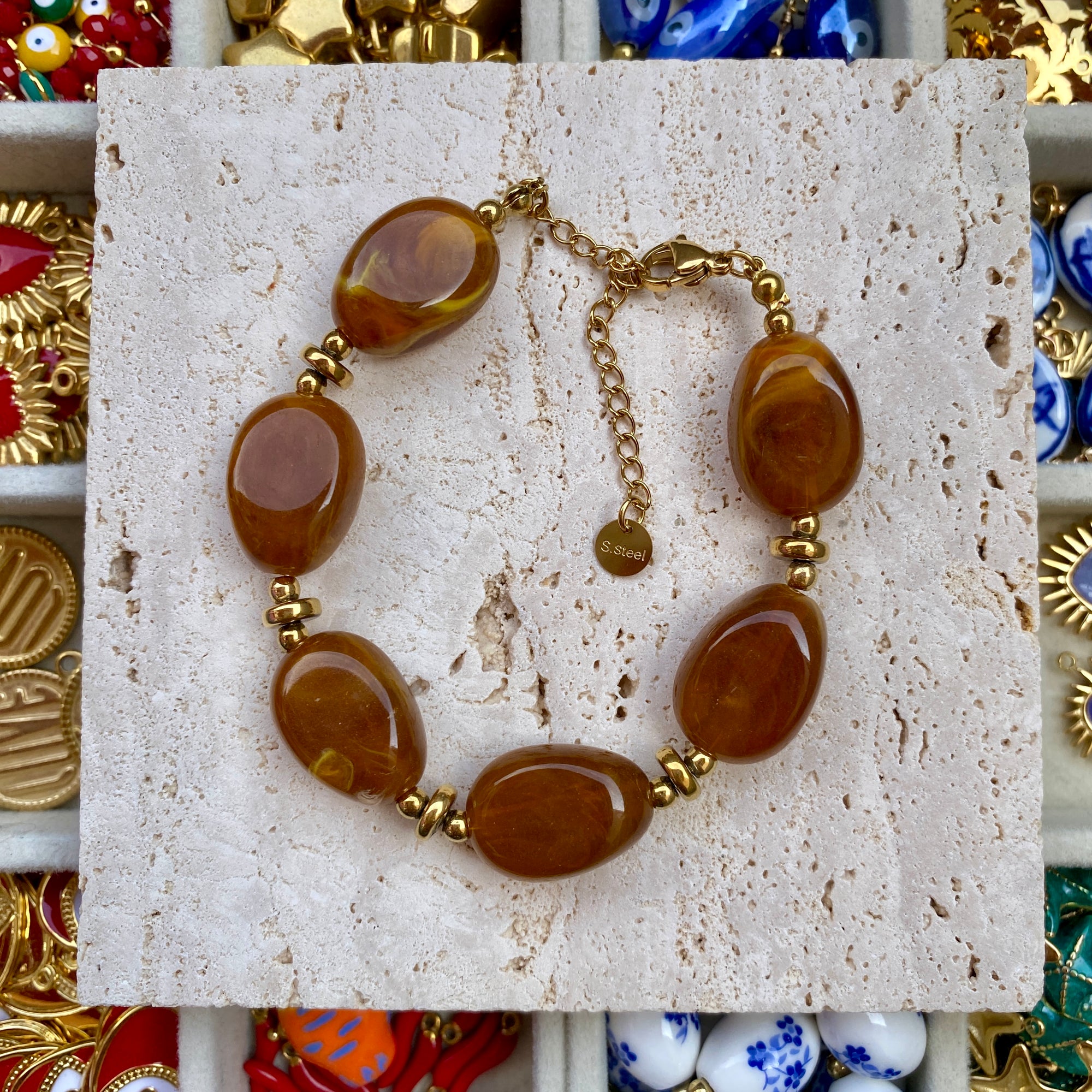 Bracelet Grosses Perles &quot;Gigi&quot; - Personnalisable