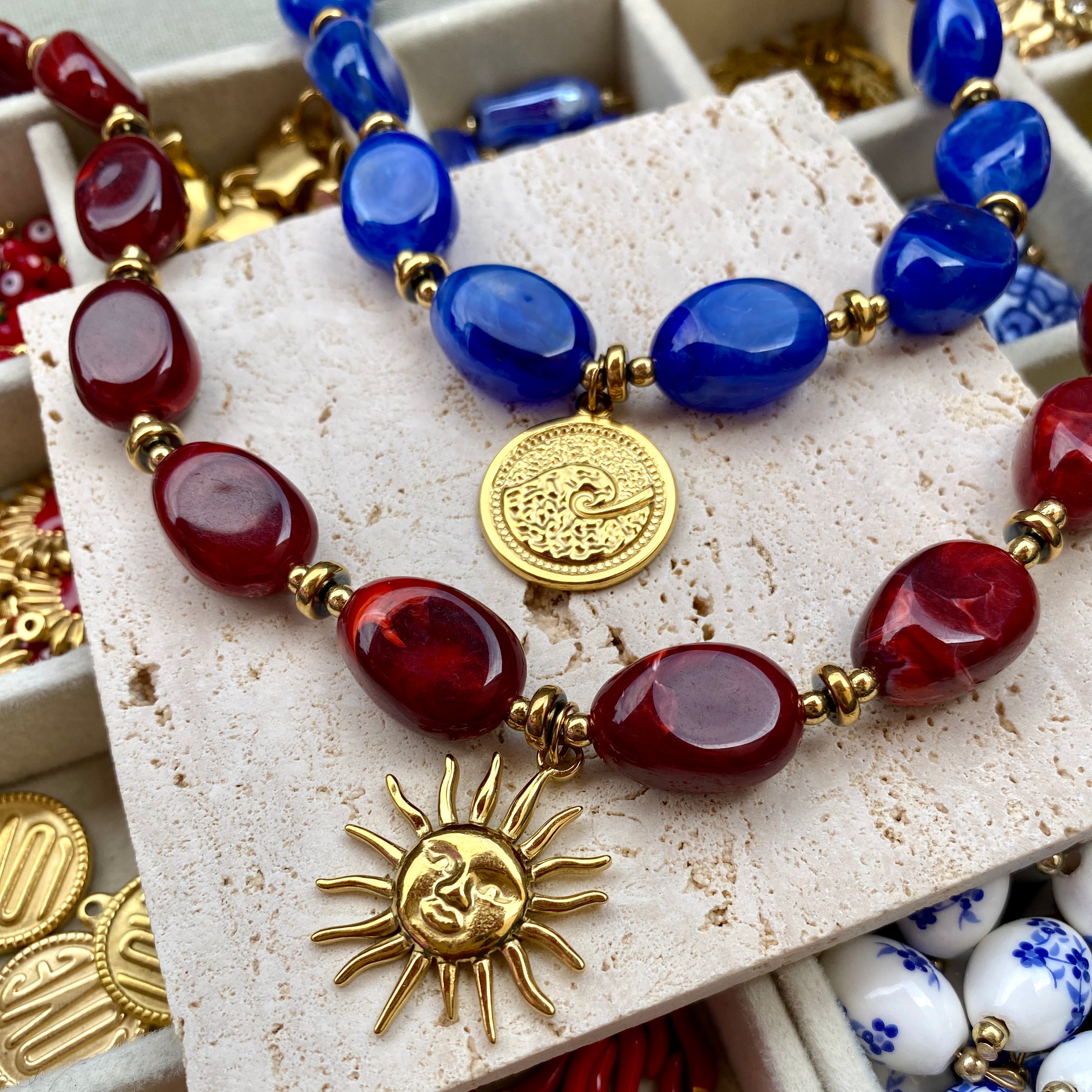 Collier Perles Résine "Gigi" - Personnalisable