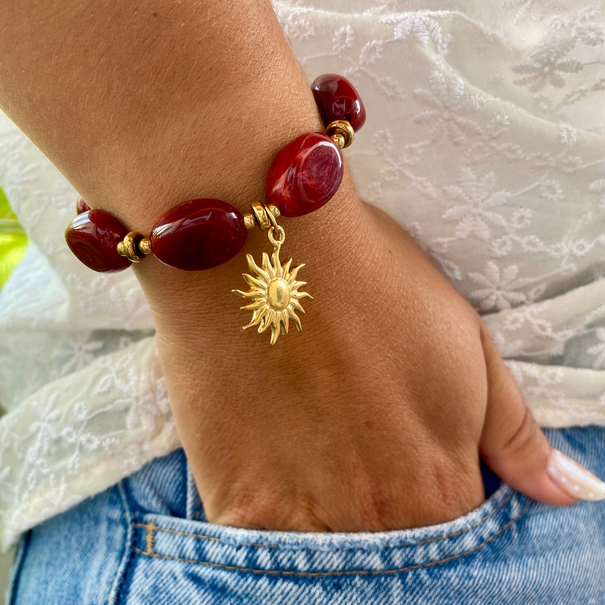 Bracelet Grosses Perles &quot;Gigi&quot; - Personnalisable