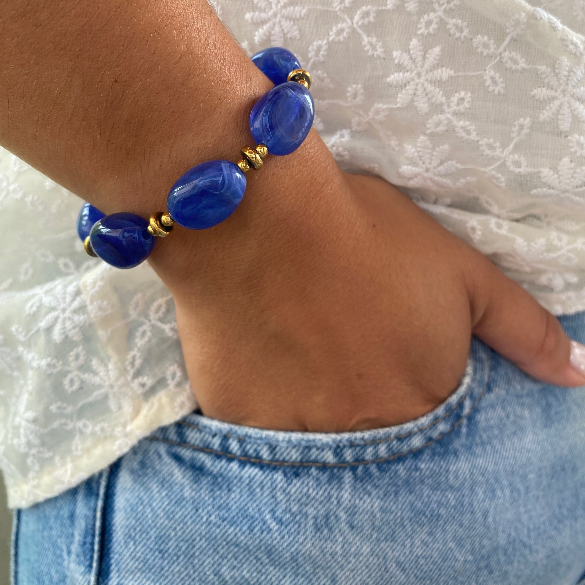 Bracelet Grosses Perles &quot;Gigi&quot; - Personnalisable