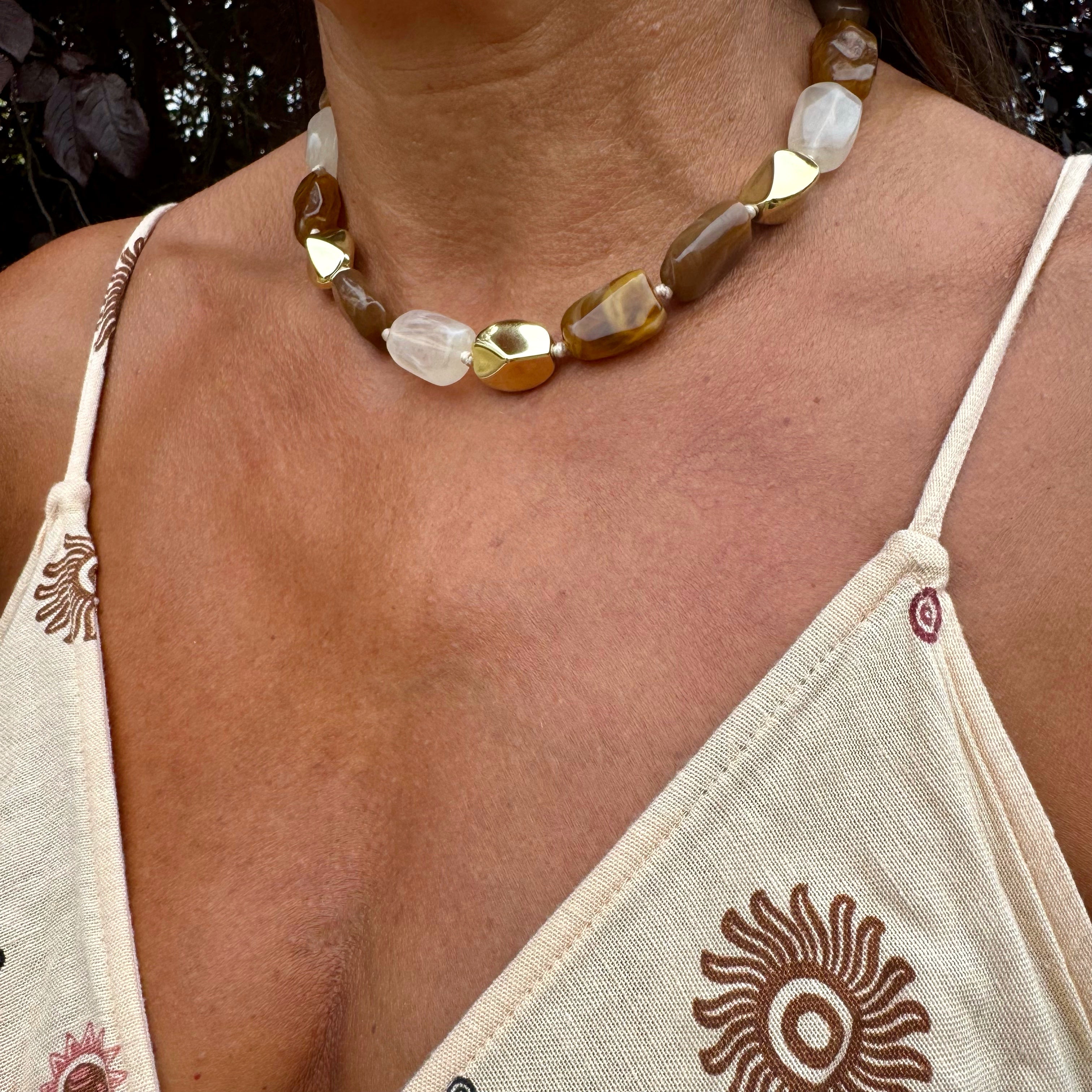 Collier Perles Résine "Isalie" - Personnalisable