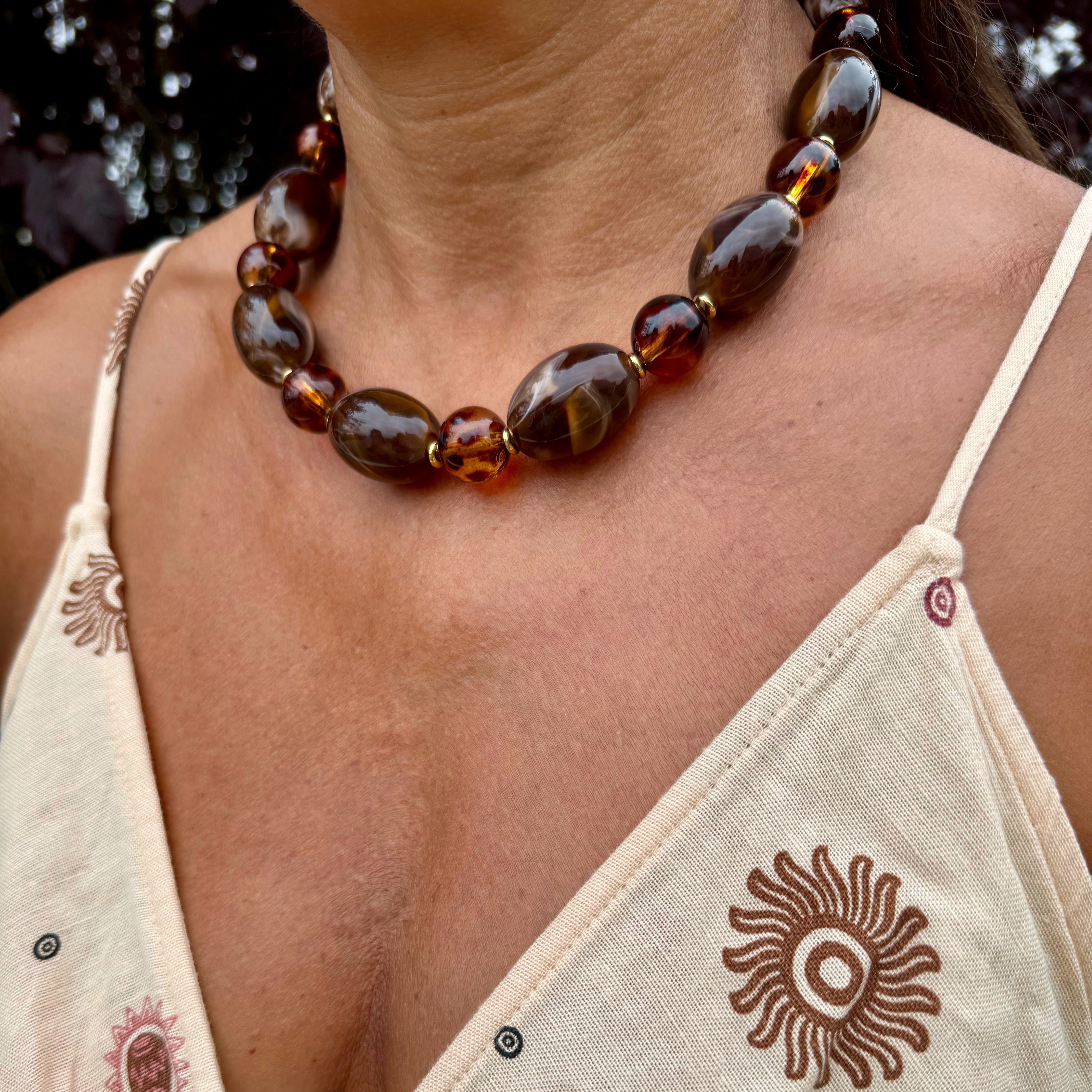 Collier Perles Résine "Aimée"