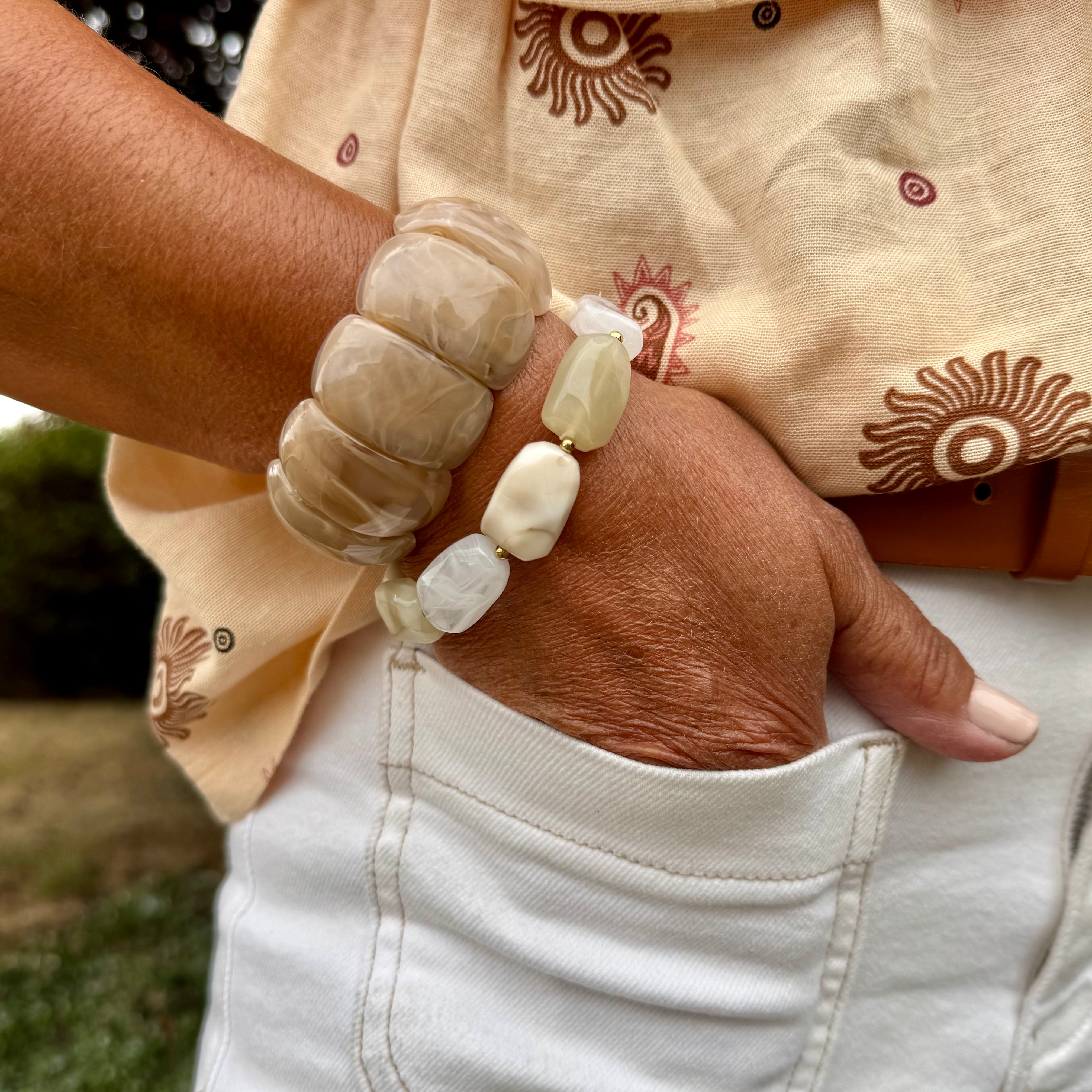 Bracelet Perles Résine "Mirella"