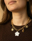 collier charms léandra marron