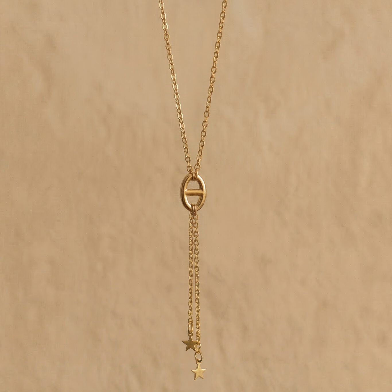 collier hailey breloque maille marine