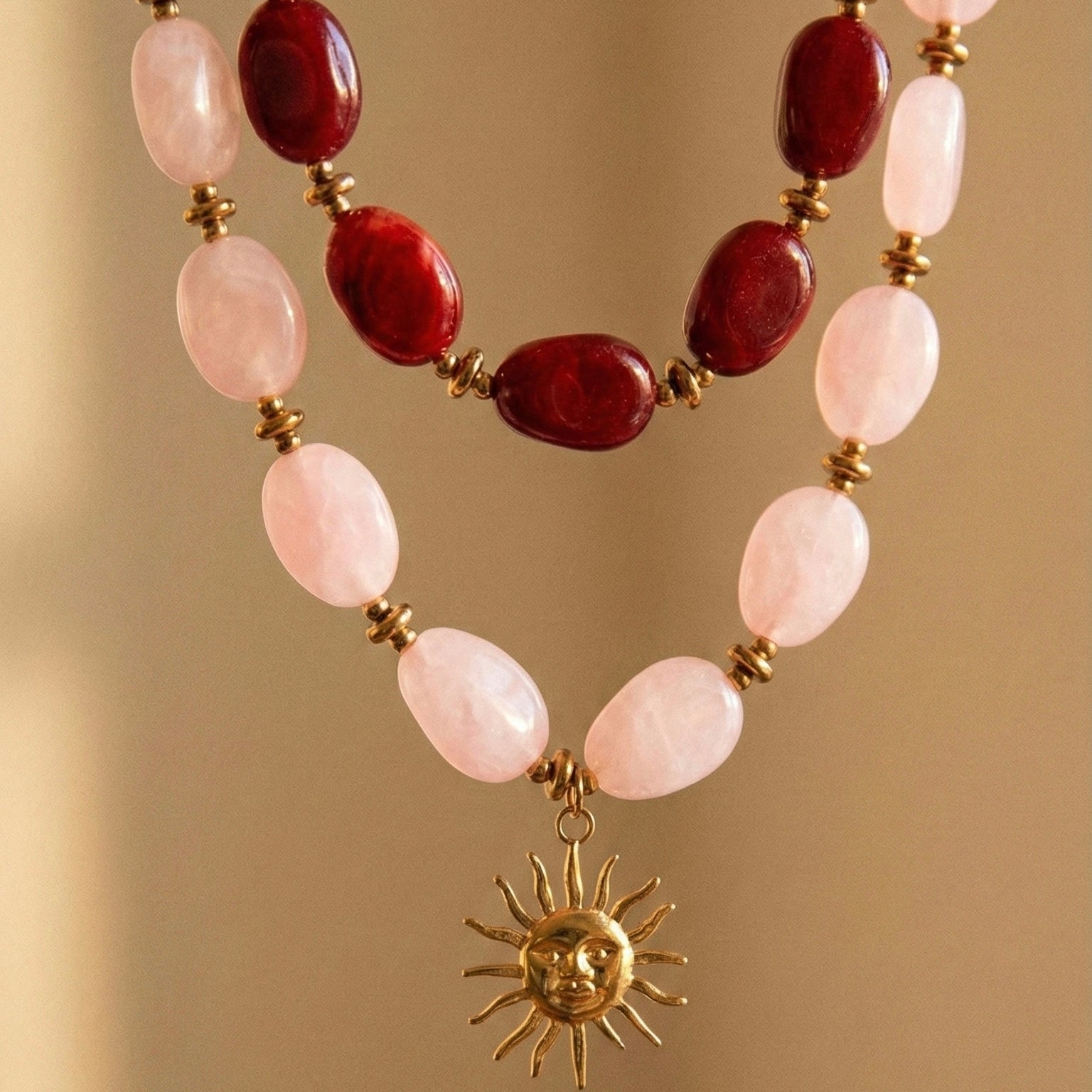 collier perles résine